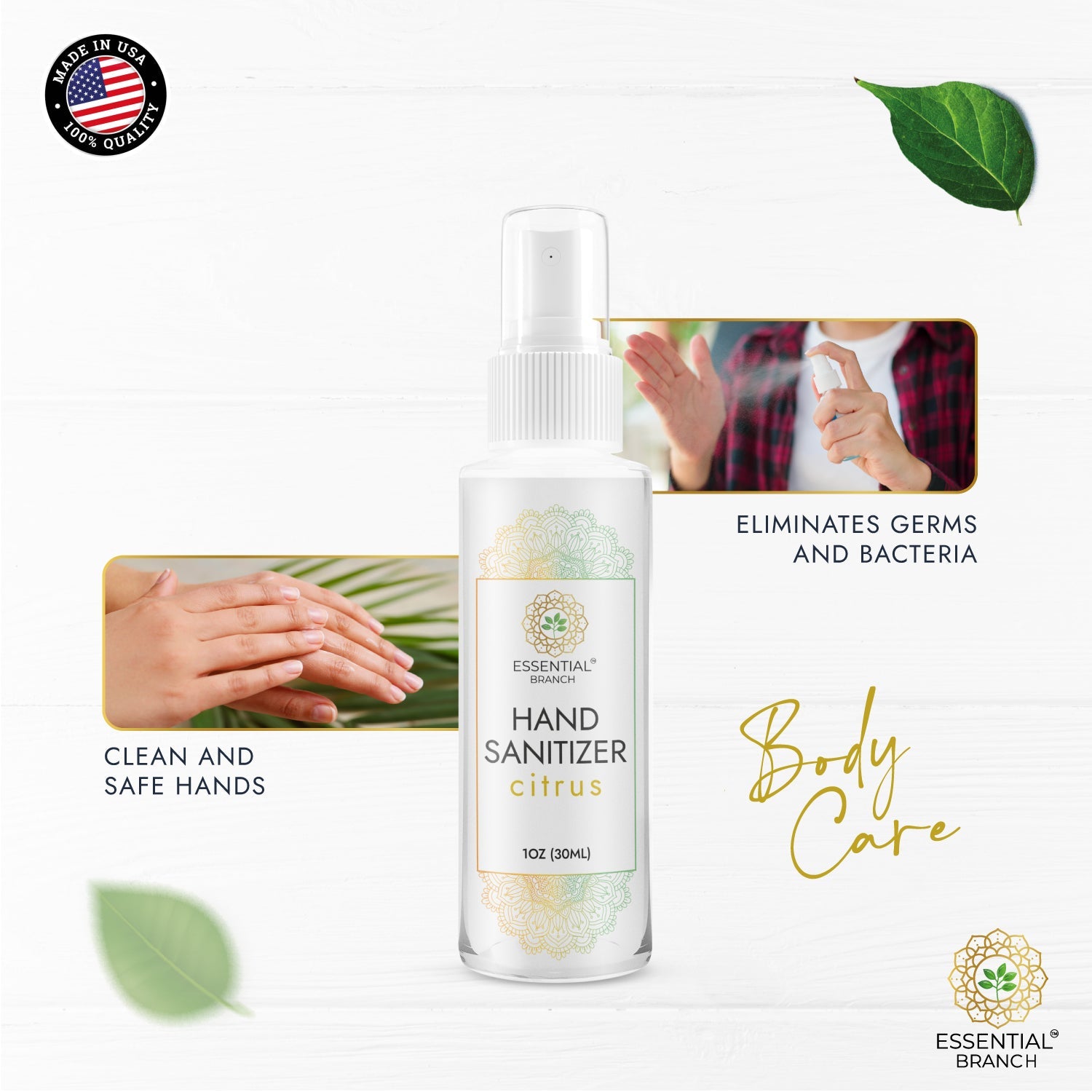 Essential clean citrus - Hand Sanitizer - Essential Branch