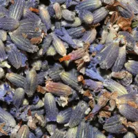 A close-up of dried lavender buds in muted purple and grey.